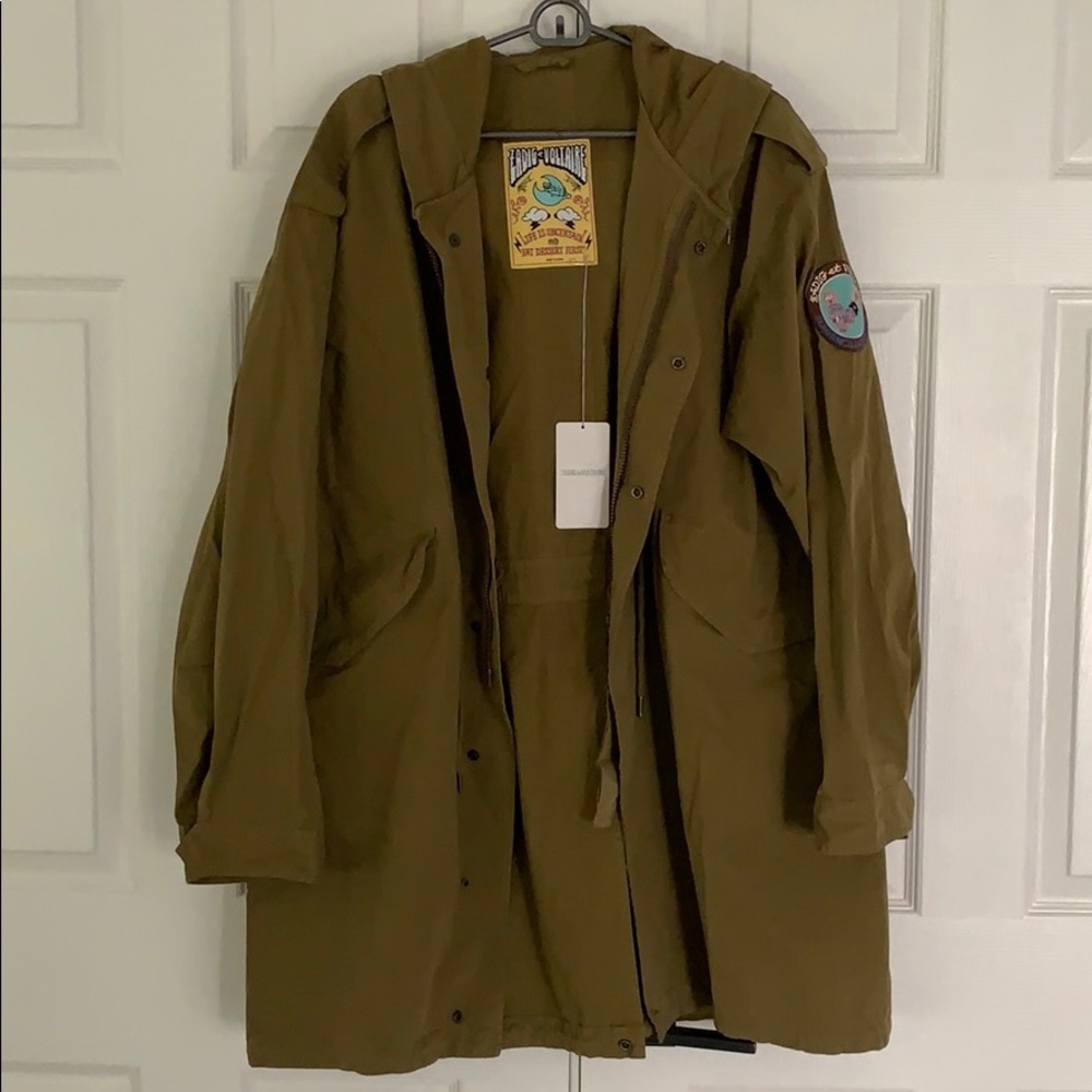 Zadig & Voltaire army green trench coat